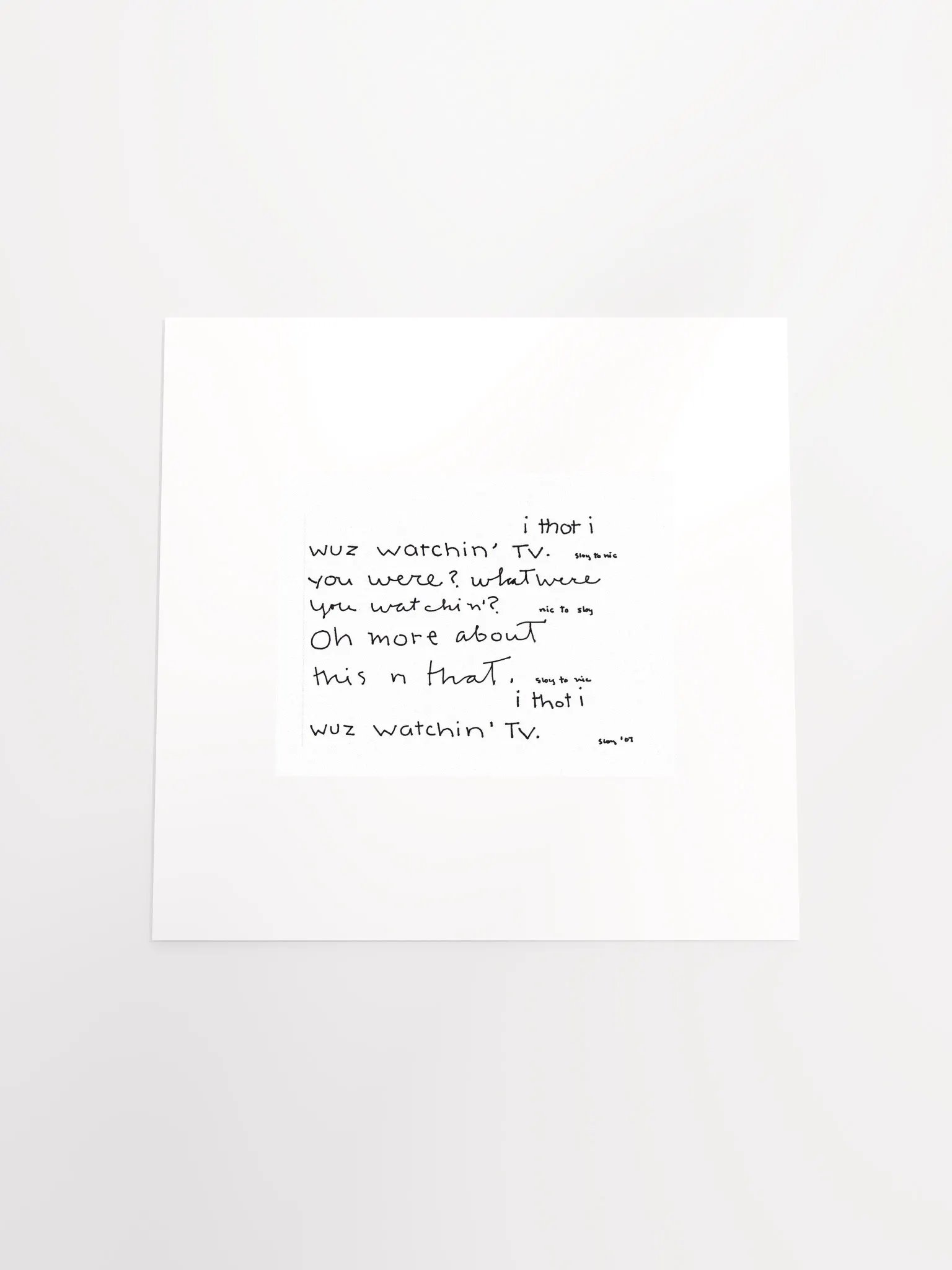 i thot i wuz watchin tv panel card print product image (5)