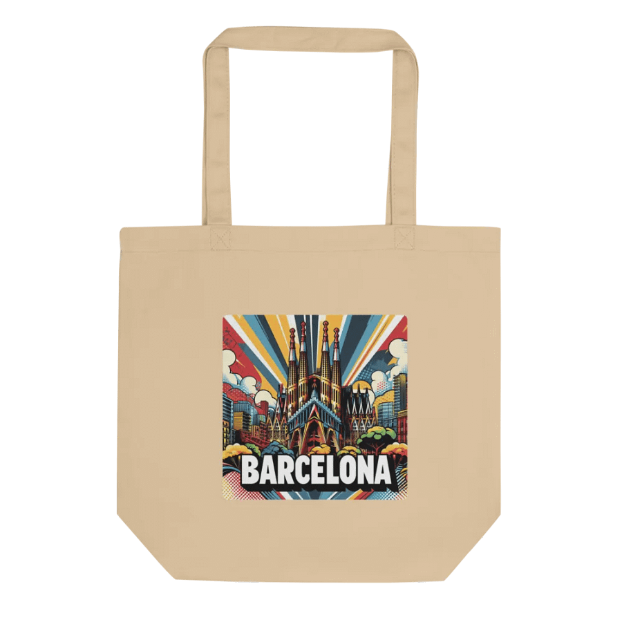 Econscious Eco-Friendly Tote Bag | AI Design Barcelona city product image (1)