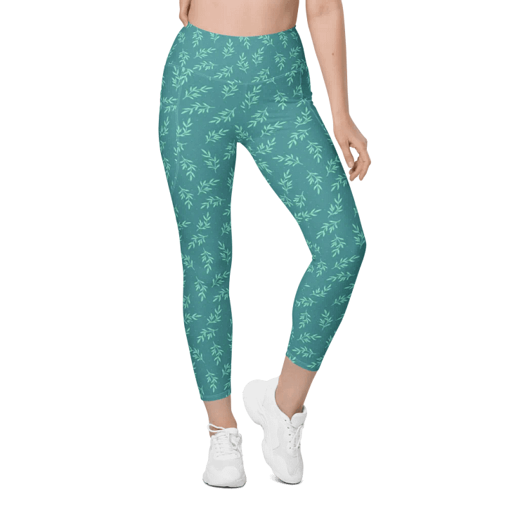 Turq All-Over Print Leggings with Pockets product image (1)