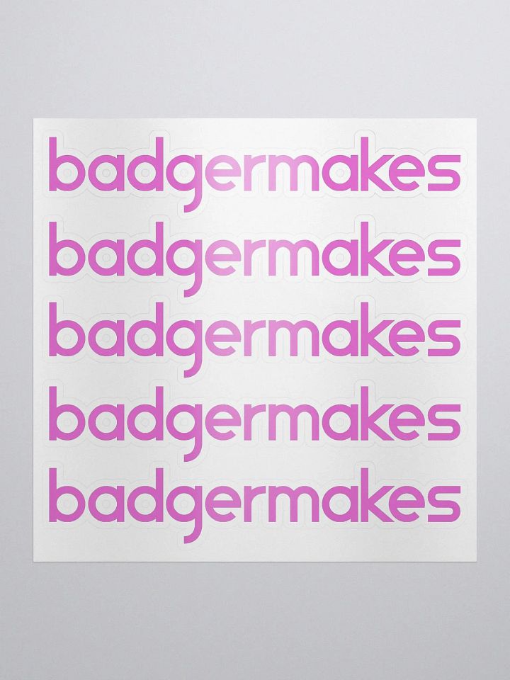 BadgerMakes Type - 4 Stickers product image (1)