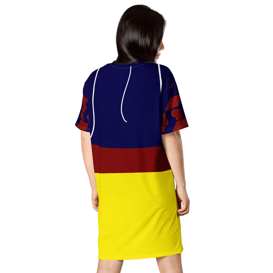Princess Bounding T-Shirt Dress Blue and Yellow product image (11)