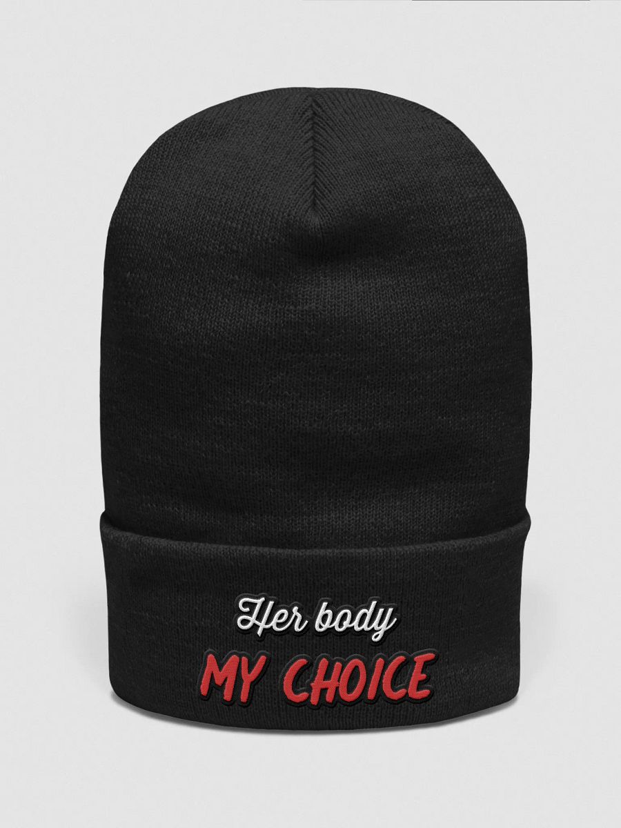 Her Body My Choice Yupoong Cuffed Bearnie product image (10)