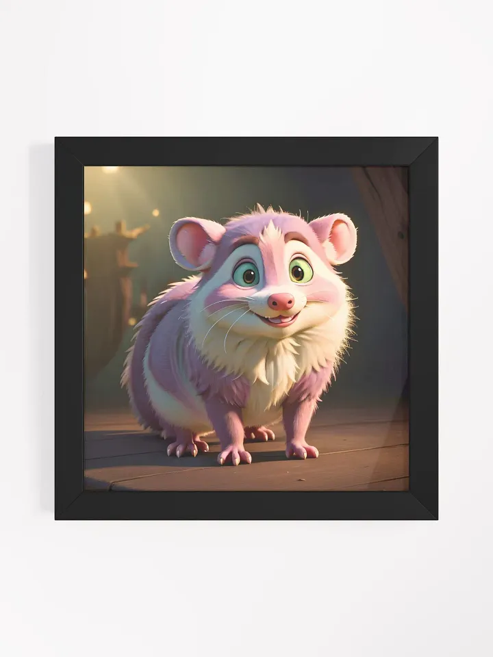 Endangered Species - Mexico - Opossum Eco-Friendly Ayous Wood Framed Poster product image (1)