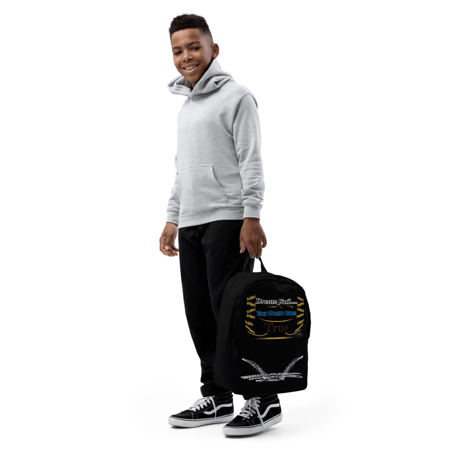 Dream Until.. Your Dream Comes True - Black - Minimalist Backpack product image (8)