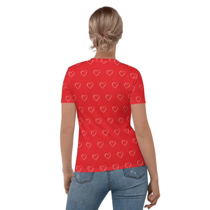 LingOrm Cartoon Design Valentine Crew Neck T-Shirt product image (2)