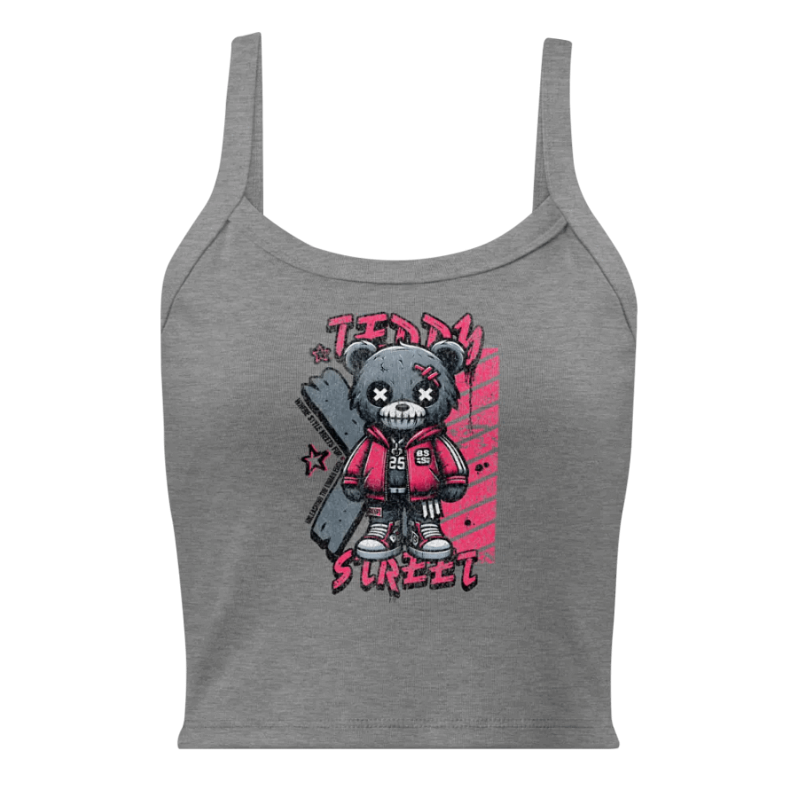 Haunted Teddy Bear | Bella+Canvas Micro-Rib Tank Top product image (2)