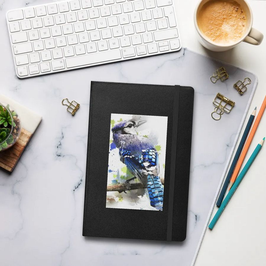 Vibrant Blue Jay Hardcover Notebook product image (11)