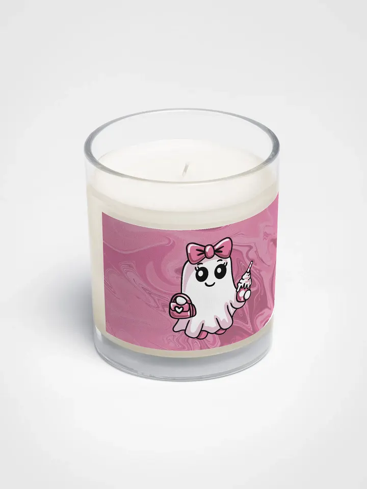 Cute Ghost Soy Wax Glass Jar Candle product image (2)