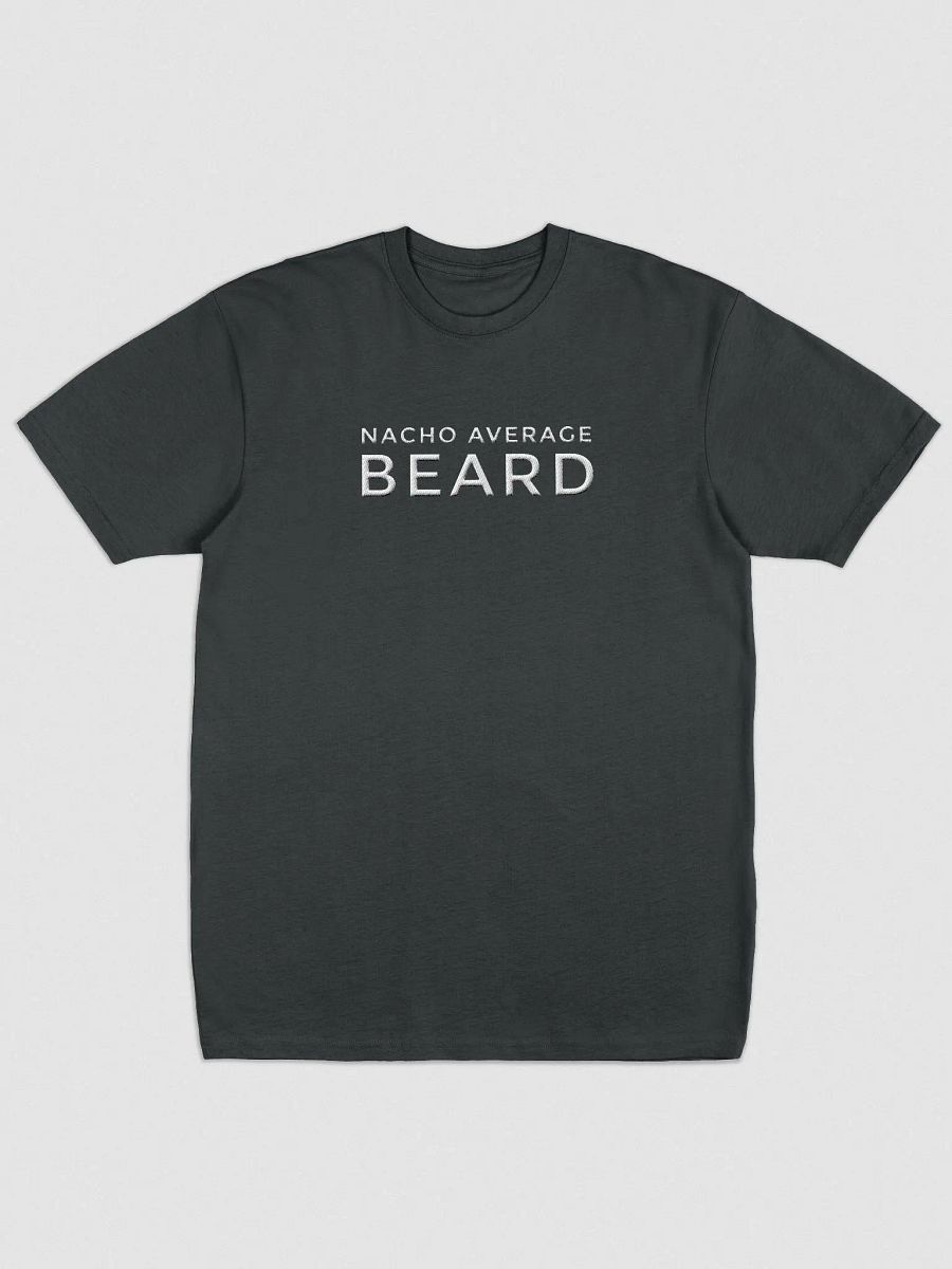 Men's Nacho Average Beard T-Shirt (White Embroidery) product image (4)