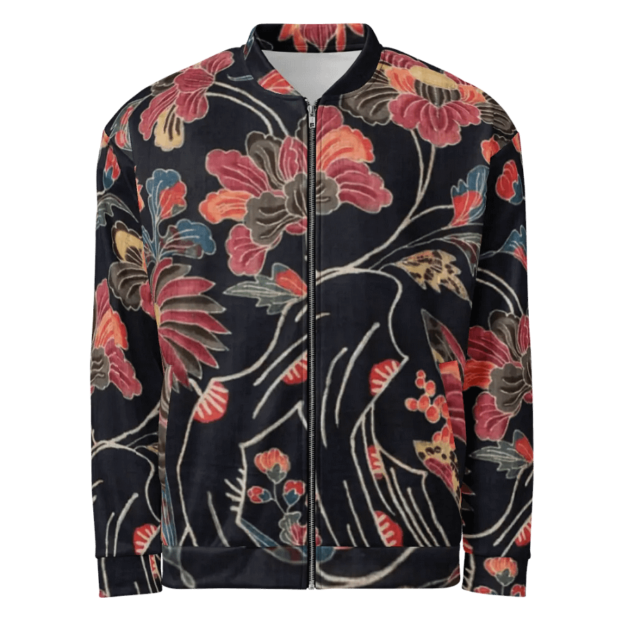 Red Flowers Bomber Jacket product image (1)