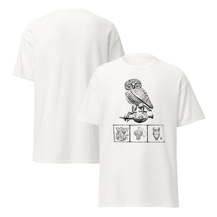 Athenian Owl Ancient Greek Art circa 150 BC, T-Shirt product image (2)