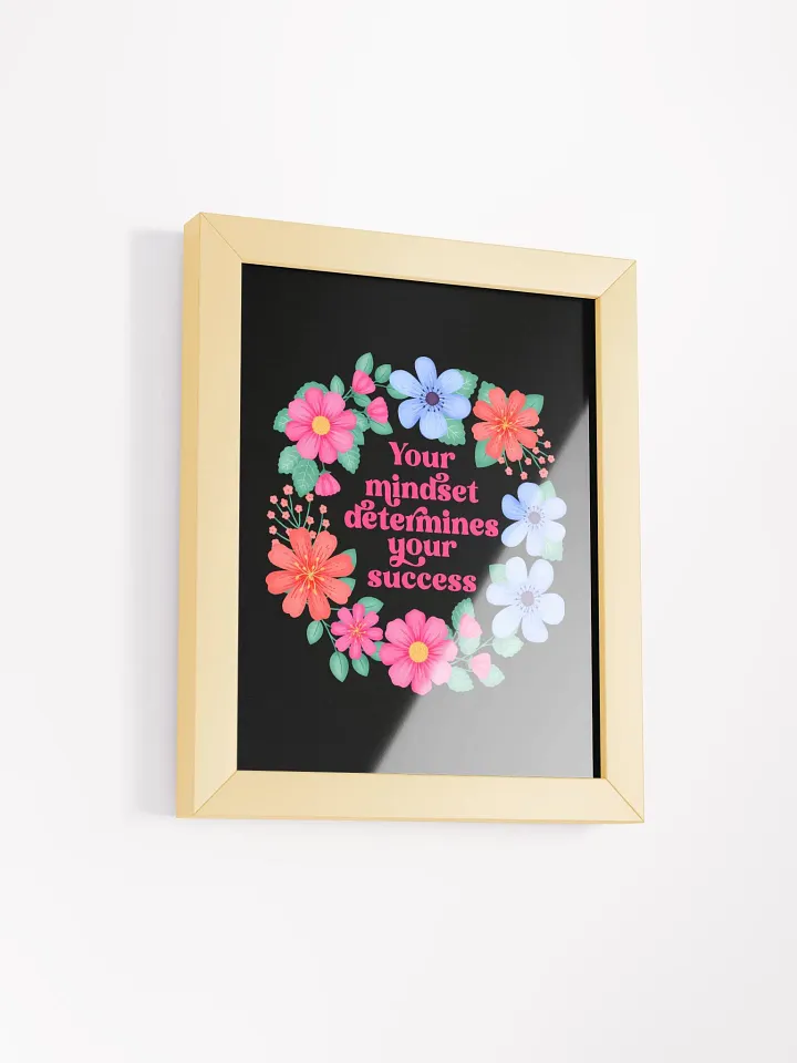 Your mindset determines your success - Motivational Wall Art Black product image (2)