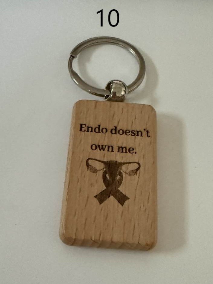 Wooden Engraved Illness Awareness Keychains | Chronic Pain, Cancer, & More  (4) product image (10)