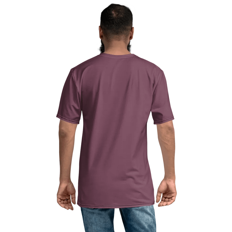 Plain Deep Purplish Red Soft Summer Men's Crewneck Polyester Heavyweight Premium T-Shirt by Treasure Pie product image (8)