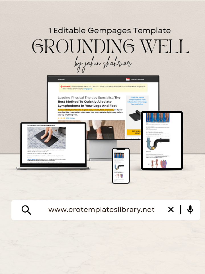 GroundingWell Gempages Advertorial Template product image (1)