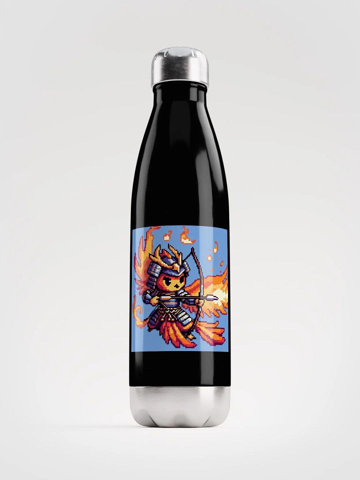 Pixel Art Phoenix Samurai Stainless Steel Water Bottle product image (1)