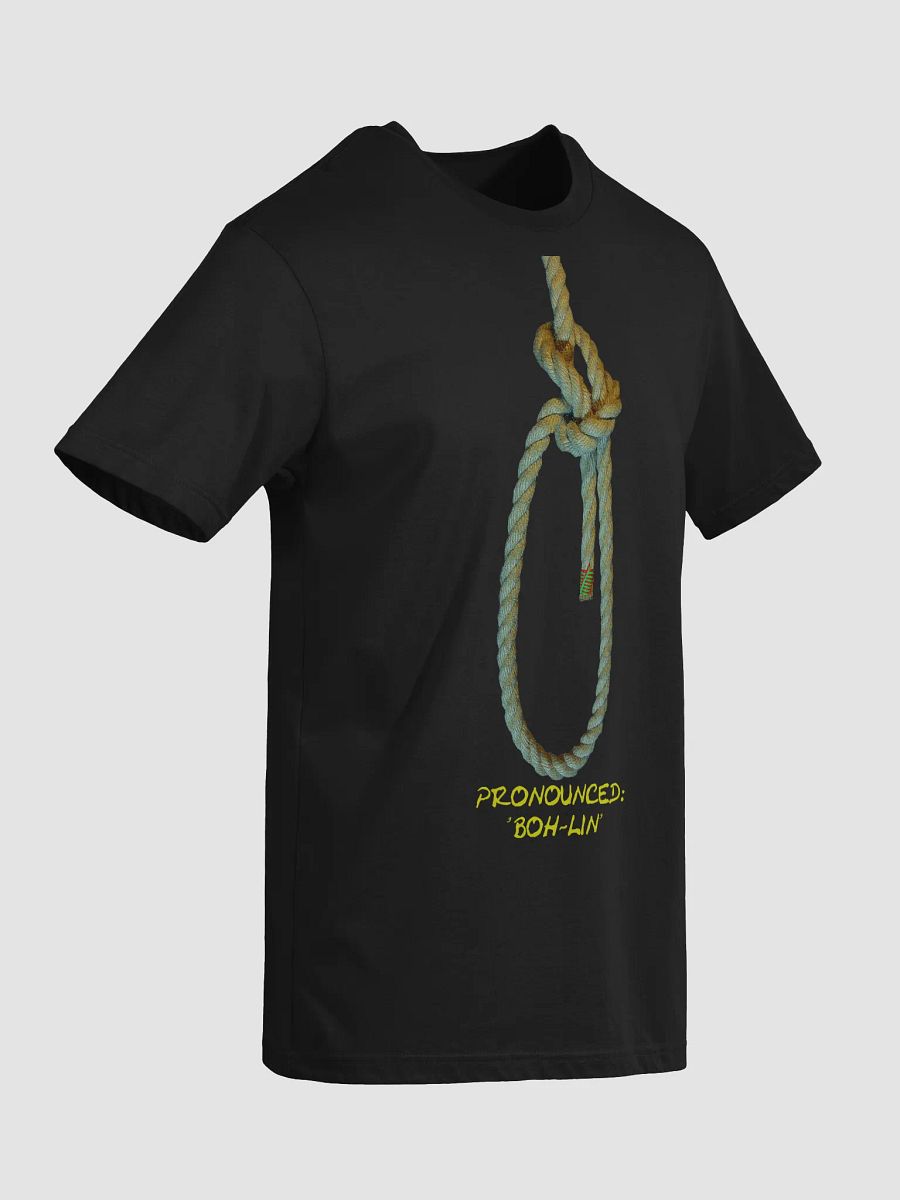 Bowline Knot - Pronounced (Boh-lin) Black T-Shirt product image (5)