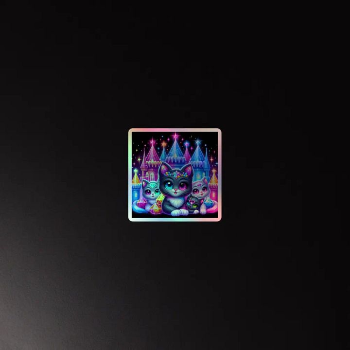 Magical Cat Castle Holographic Sticker Set product image (2)