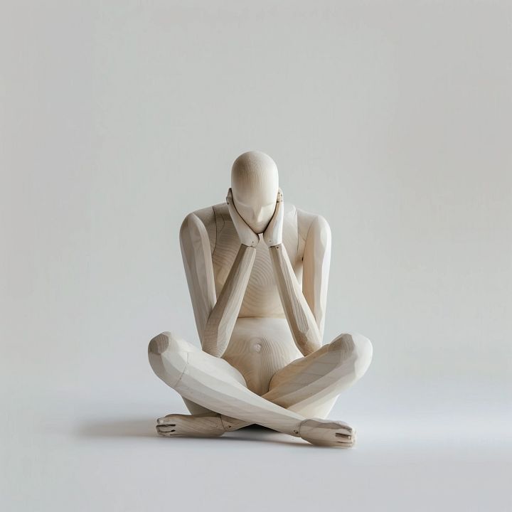 Digital product-The Thinker is a wooden man product image (1)