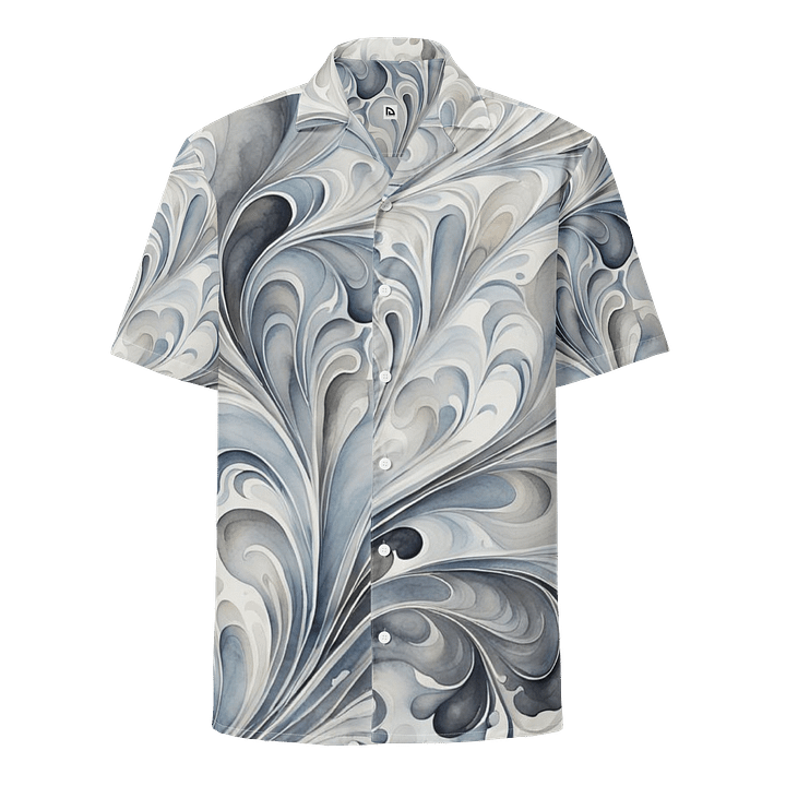 Gray Fractals Hawaiian Shirt product image (1)