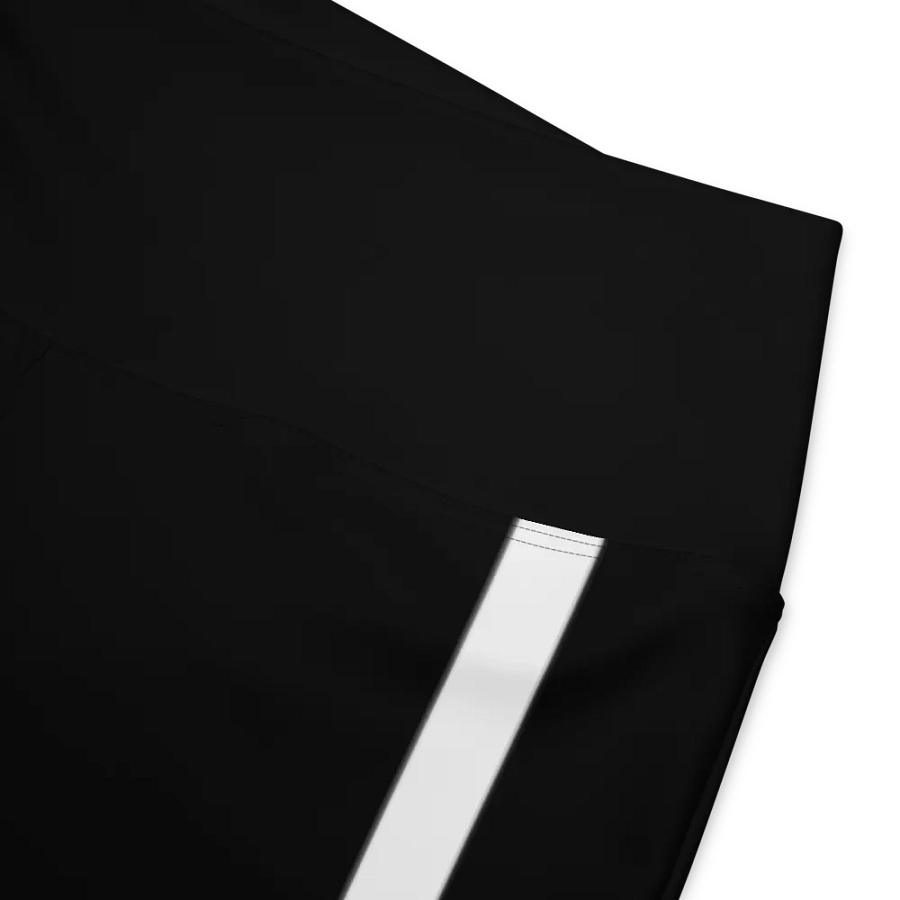 White Side Stripe Black Flared Leggings product image (7)