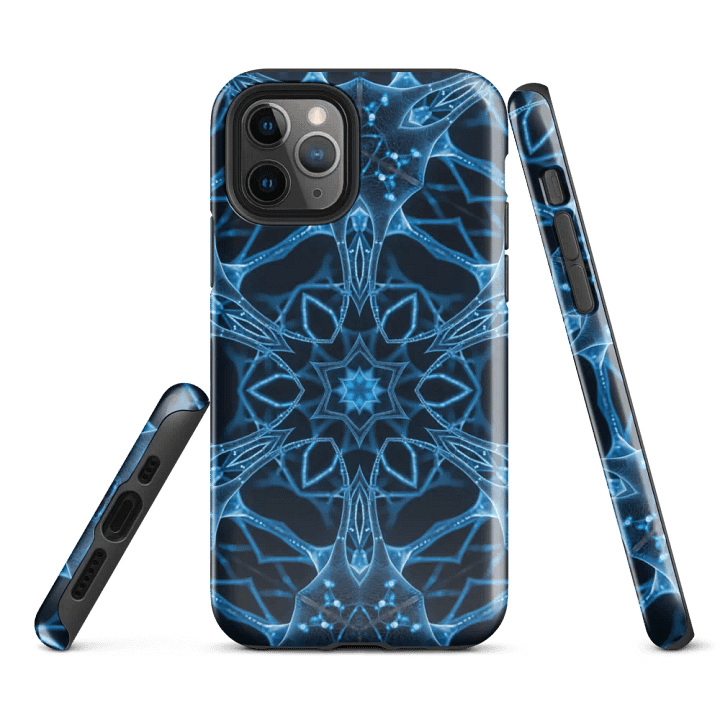 Tough Phone Case for iPhone® - Abstract Geometric Neural Network Closeup product image (1)