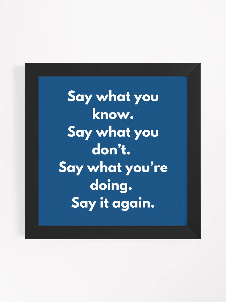 “Say What You Know. Say What You Don’t.” – Framed Protocol for Emergency Communicators product image (8)