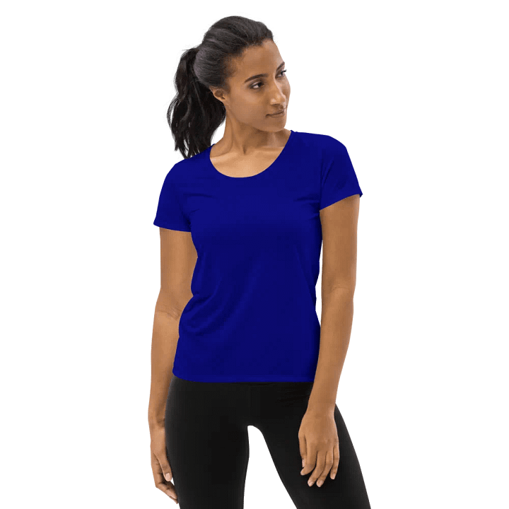 Plain Color Navy Blue Athletic T-Shirt product image (1)