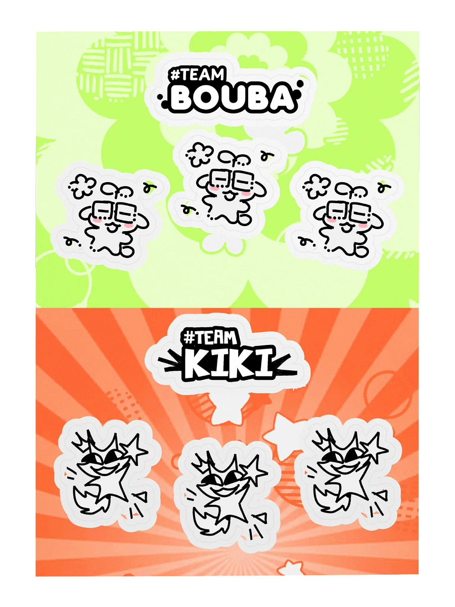 🍃Bouba & 💥Kiki | Stickers product image (3)