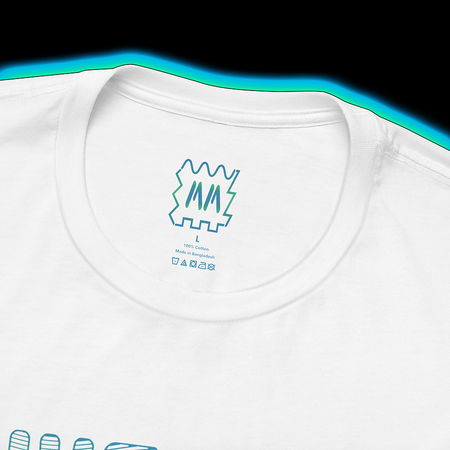 Give Me A Sine - Modular Synthesizer Waveform T-Shirt (CYAN PRINT) product image (2)