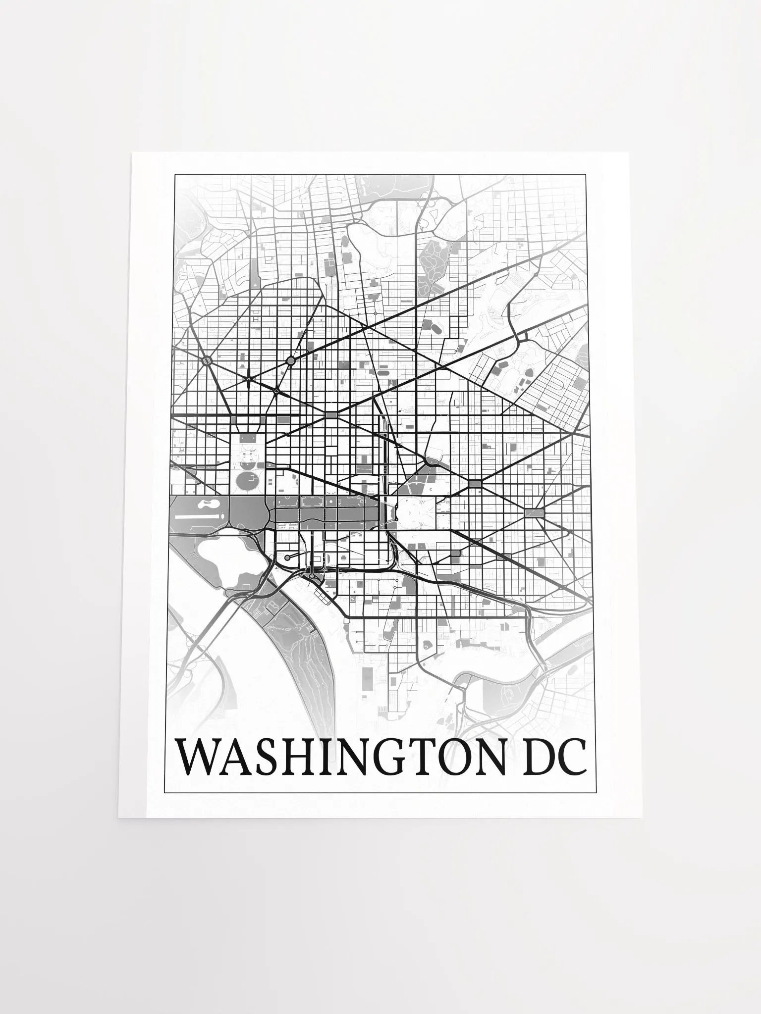Washington DC, District of Columbia, USA, city map print product image (19)