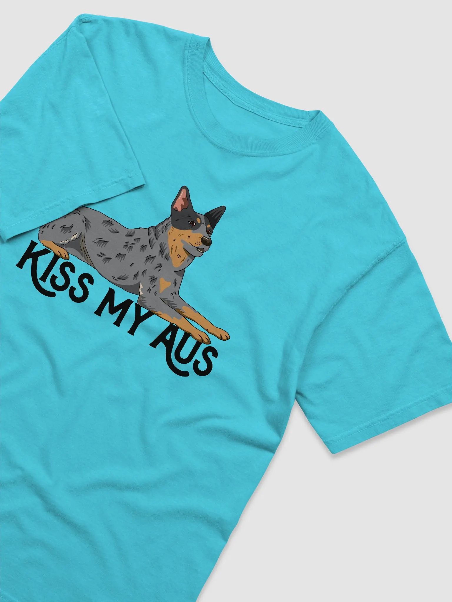 Kiss My Aus T-Shirt of an Australian Cattle Dog | Funny T-Shirt for Blue Heeler and Herding Dog Owners product image (6)