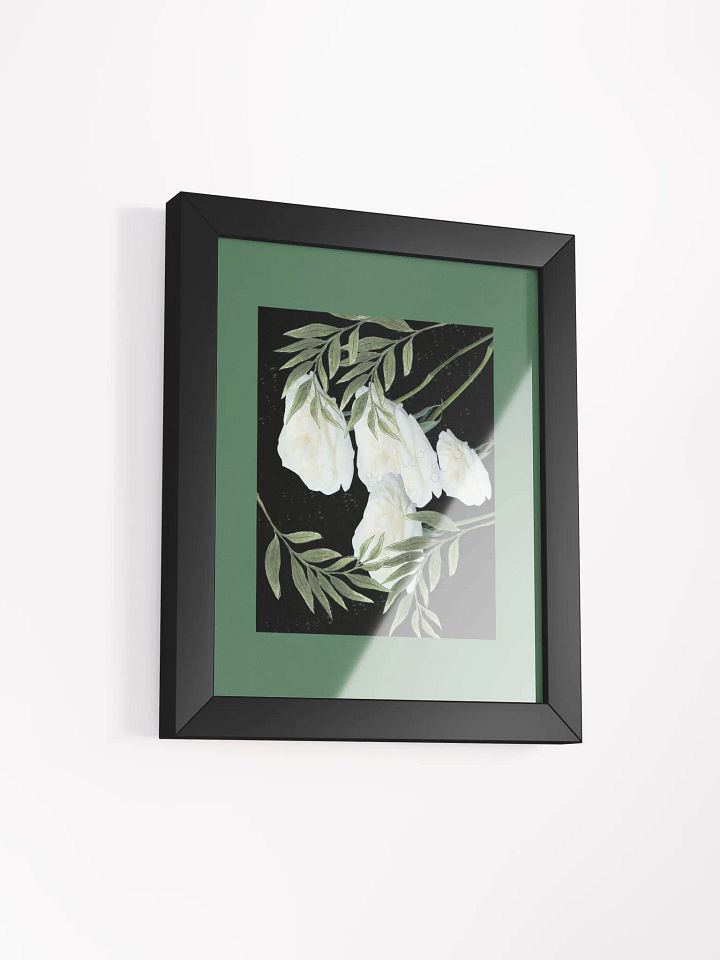 Ethereal White Rose Blossom Framed Poster product image (7)