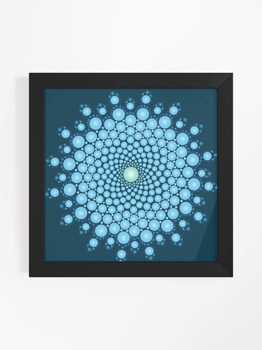 Blue Dot Mandala Framed High-Quality Matte Poster product image (1)