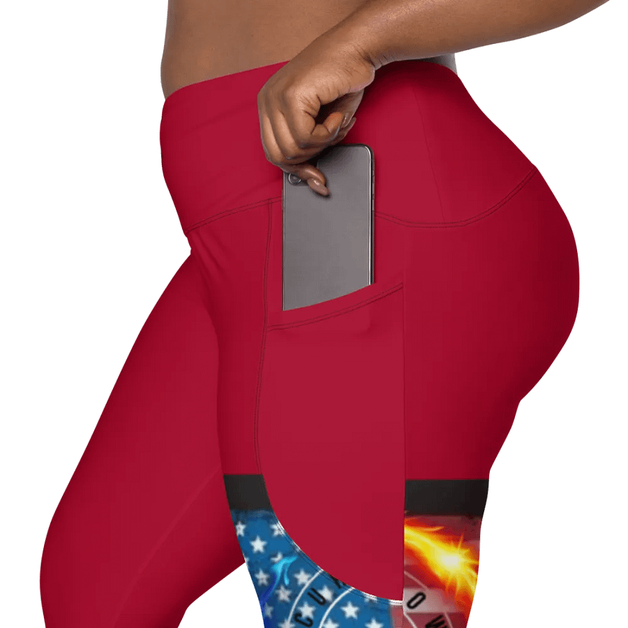 red you matter Leggings w pockets product image (7)
