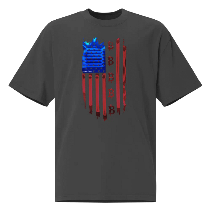 Bitcoin Flag Oversized Tee product image (1)