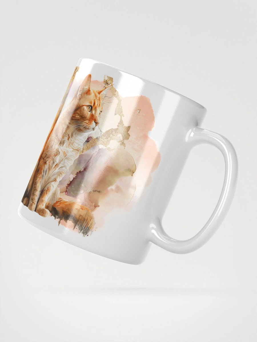 Orange Fluff Cat Watercolor Style Mug product image (3)