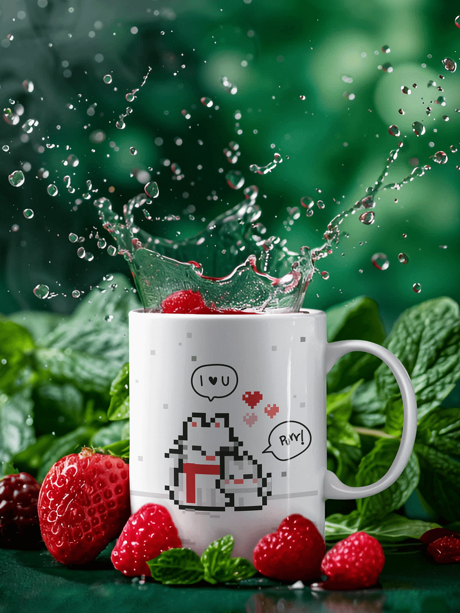 PIXEL Snowy Affection Kittens Mug product image (1)