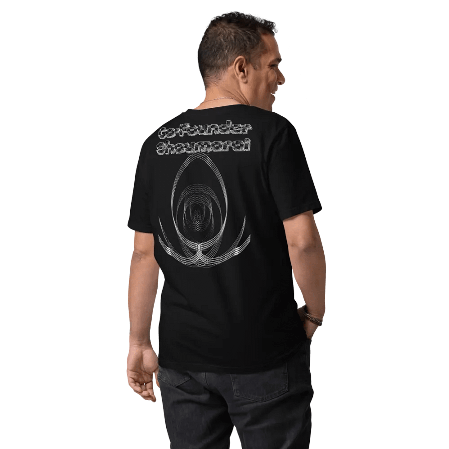 Organic Cotton T-Shirt - Embroidered - Co Founder Shaumarai - White HApex Gear White Logo product image (9)
