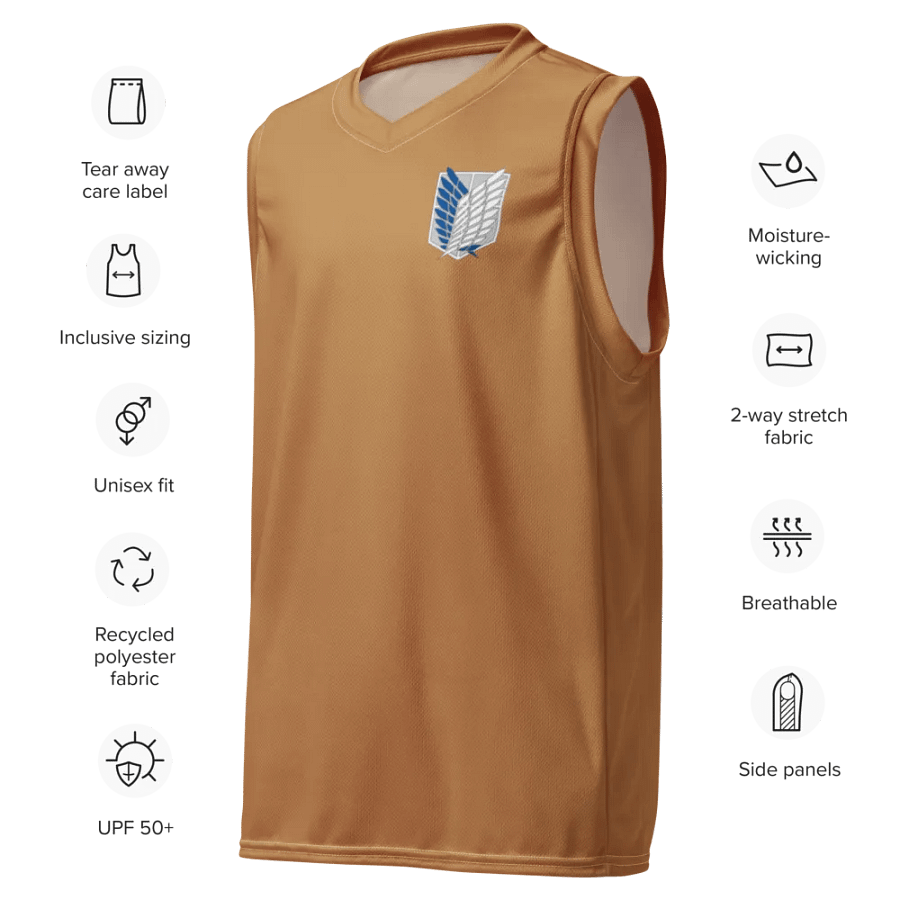 Attack on Titan Scout Regiment Logo Basketball Jersey product image (7)