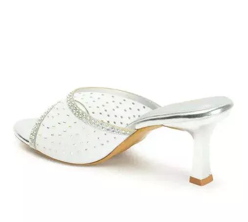 Stylish Women Party Wear Embellished Kitten Heel Sandal For Girls and Women product image (2)