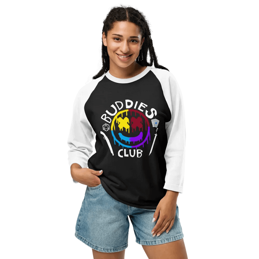 Buddies Club Raglan (Dark Mode) product image (8)