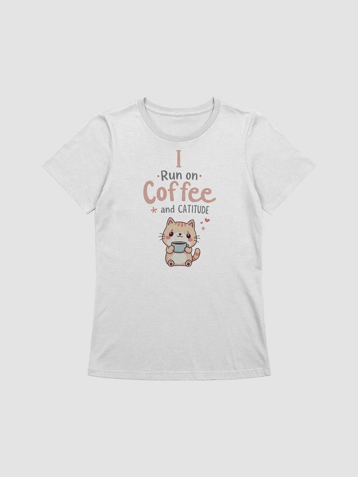 I Run on Coffee and Catitude Cat T-Shirt product image (4)