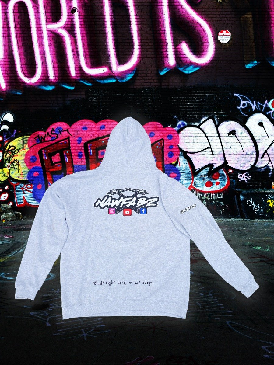 OG pullover nawfabz hoodie - Grey product image (1)