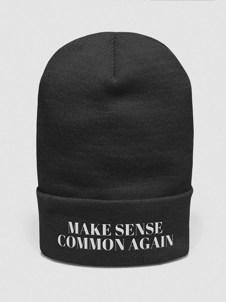 Make Sense Common Again (Wht) Beanie product image (8)