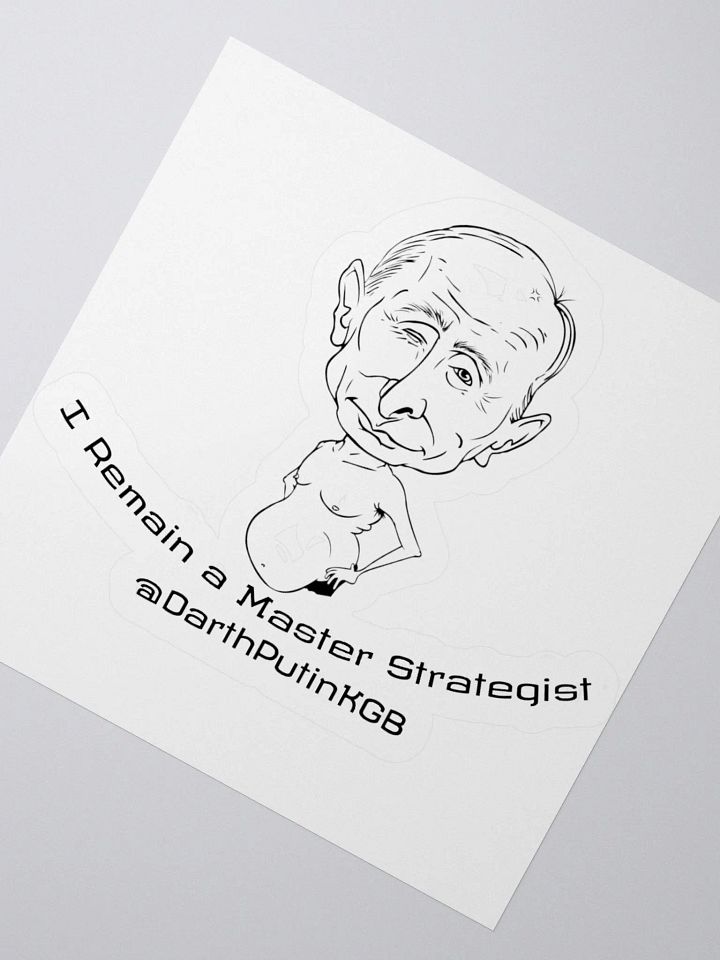 3 x 3 inch white master strategist sticker product image (6)