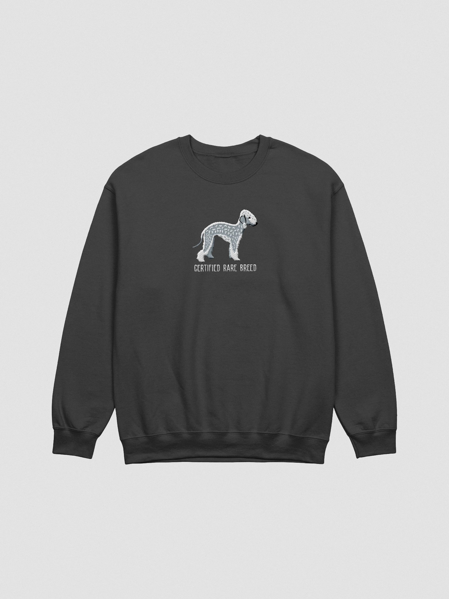 Certified Rare Breed Sweatshirt (Embroidered) of a Bedlington Terrier(Blue) product image (4)