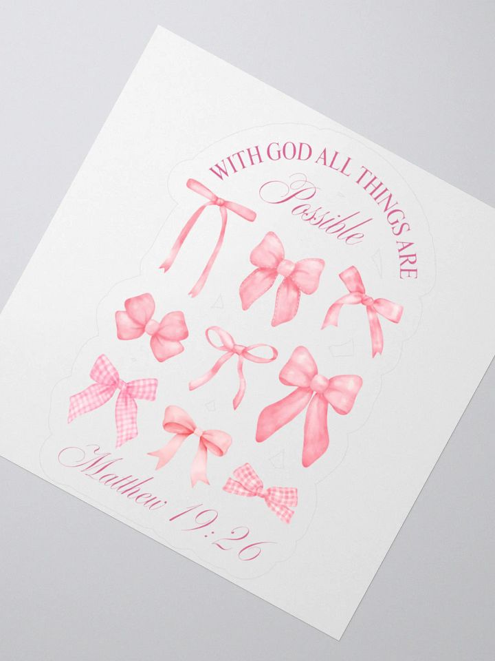 With God All Things Are Possible Kiss Cut Stickers product image (2)