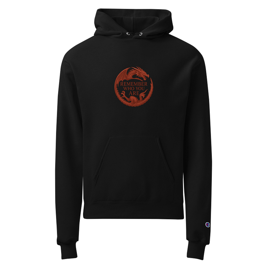 🔴 Red Dragon Hoodie – “Remember Who You Are” (Champion Edition) product image (1)