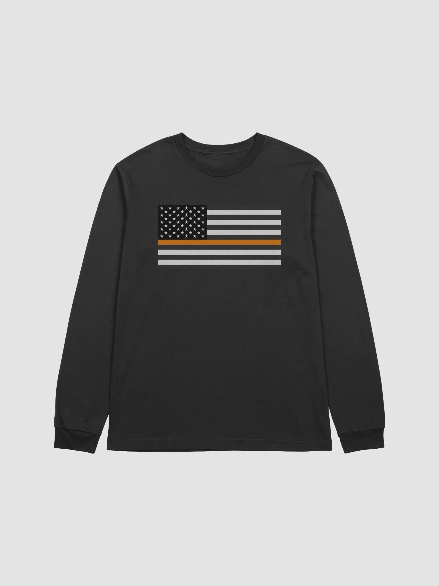 Orange Stripe American Flag Long Sleeve Tee product image (1)